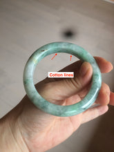 Load image into Gallery viewer, 54.5mm Type A 100% Natural sunny green/white Jadeite Jade bangle AT29-2409
