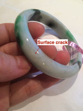 Load image into Gallery viewer, 56.7mm certified type A 100% Natural sunny green/dark green jadeite jade bangle W53-0101
