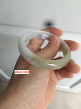 Load image into Gallery viewer, 53.8mm certified Type A 100% Natural light yellow green Jadeite Jade bangle AK45-0450
