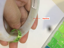 Load image into Gallery viewer, 56.5mm certificated Type A 100% Natural white/red/brown Jadeite Jade bangle AE28-5705
