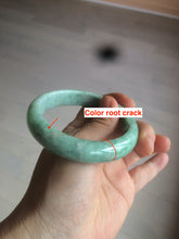 Load image into Gallery viewer, 56.4mm certified Type A 100% Natural sunny green Jadeite Jade bangle U125-2485
