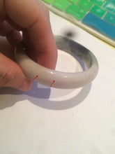 Load image into Gallery viewer, Type A 100% Natural green/purple/pink/white (福禄寿)  Jadeite Jade bangle  56.7mm G52
