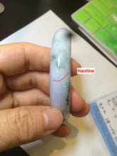 Load image into Gallery viewer, 56mm certificated Type A 100% Natural light green/purple Jadeite Jade bangle L126-9559
