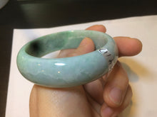 Load image into Gallery viewer, 55.4mm type A 100% Natural green Jadeite Jade bangle E67
