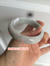 Load image into Gallery viewer, 57.6mm certified type A 100% Natural green white jadeite jade bangle K93-1031
