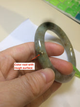 Load image into Gallery viewer, 53.5mm certified Type A 100% Natural green/purple/brown round cut Jadeite Jade bangle Y108-1424
