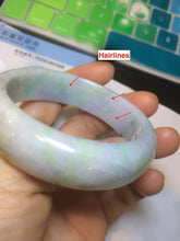 Load image into Gallery viewer, 52.9mm certificated Type A 100% Natural light green/purple/yellow spring garden Jadeite Jade bangle E61-1028
