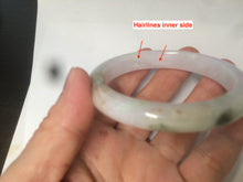 Load image into Gallery viewer, 53.6mm 100% natural Type A light green/red/purple (FU LU SHOU, 福禄寿) jadeite jade bangle W84-4031
