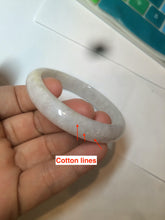 Load image into Gallery viewer, 50mm Certified Type A 100% Natural icy watery green white oval Jadeite Jade bangle D65-2850
