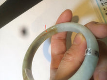 Load image into Gallery viewer, 58.5mm certificated Type A 100% Natural green/brown Jadeite Jade bangle AD60-0598

