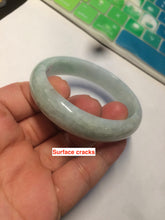 Load image into Gallery viewer, 52.4mm Certified 100% natural Type A light green oval jadeite jade bangle Y120-2491
