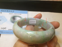 Load image into Gallery viewer, 56.5mm certificated Type A 100% Natural sunny green/purple/yellow spring garden Jadeite Jade bangle E62-1029
