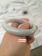 Load image into Gallery viewer, 57.8mm certified type A 100% Natural light green/purple Jadeite Jade bangle Q20-5749

