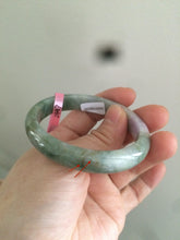 Load image into Gallery viewer, Certifed  100% Natural Type A 52.7 mm green/light purple oval jadeite jade bangle B6
