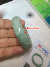 Load image into Gallery viewer, 50mm Certified Type A 100% Natural apple green oval Jadeite Jade bangle D67-9740
