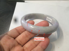 Load image into Gallery viewer, 58.1mm 100% natural type A certified light green/purple jadeite jade bangle AQ5-0684
