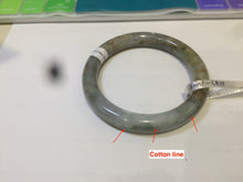 Load image into Gallery viewer, 56.8mm certified Type A 100% Natural green/brown round cut Jadeite Jade bangle KS87-1441
