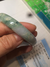 Load image into Gallery viewer, 58.5mm Certified Type A 100% Natural light green/purple jadeite jade bangle U128-9906
