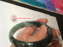 Load image into Gallery viewer, 50.2mm Certified Type A 100% Natural sunny green/dark green Jadeite Jade bangle D45-0105
