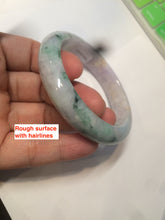 Load image into Gallery viewer, 53.7mm Certified Type A 100% Natural green/purple/brown Jadeite Jade bangle AR58-0523
