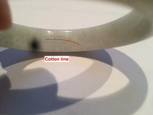 Load image into Gallery viewer, 55.2mm type A 100% Natural green/ white Jadeite Jade bangle Y54

