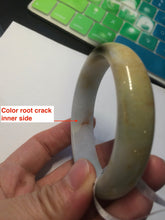 Load image into Gallery viewer, 51mm Certified Type A 100% Natural green/yellow/red Jadeite Jade oval bangle B85-2494
