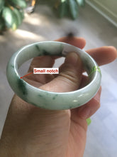 Load image into Gallery viewer, 52mm 100% natural certified  green green/white oval jadeite jade bangle AB32-5304
