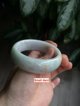 Load image into Gallery viewer, 53.9mm Certified Type A 100% Natural white/purple/green/yellow chubby Jadeite Jade bangle Z91-5685
