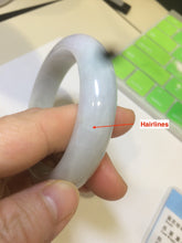 Load image into Gallery viewer, 53.5mm 100% natural Type A green/white jadeite jade bangle R76-5678
