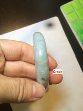 Load image into Gallery viewer, 53.2mm certified type A 100% Natural green/purple/gray Jadeite Jade bangle G109-3537
