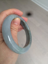 Load image into Gallery viewer, 56mm Certified type A 100% Natural smoky gray/black Jadeite bangle AF11-5972
