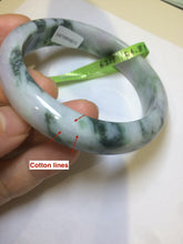 Load image into Gallery viewer, 56.8mm certificated Type A 100% Natural white/green/purple Jadeite Jade bangle E47-6211
