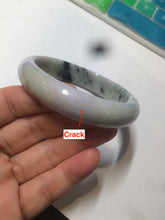 Load image into Gallery viewer, 58.6mm 100% natural type A certified light green/purple/red (FU LU SHOU, 福禄寿) jadeite jade bangle AQ3-0726
