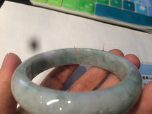 Load image into Gallery viewer, 58.5mm certificated Type A 100% Natural green Jadeite Jade bangle Y111-0484

