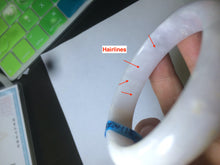 Load image into Gallery viewer, 53.4mm 100% natural certified yellow/white/light purple jadeite jade bangle AS38-5122
