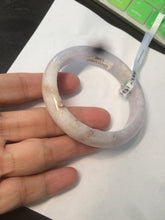 Load image into Gallery viewer, 54mm 100% natural type A certified light green/purple/red jadeite jade bangle AM2-1588
