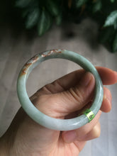 Load image into Gallery viewer, 54.6mm Type A 100% Natural white/green/red Jadeite Jade bangle N76

