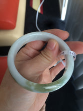 Load image into Gallery viewer, 56.7mm Certified Type A 100% Natural light green Jadeite Jade bangle N7-6528
