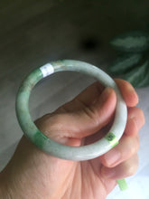 Load image into Gallery viewer, 55.8mm 100% natural type A certified sunny green/gray/brown round cut jadeite jade bangle U52-1130
