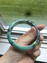 Load image into Gallery viewer, 57.7mm Certified Type A 100% Natural green Jadeite Jade bangle N74-9582
