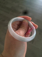 Load image into Gallery viewer, 53.1mm Certified Type A 100% Natural light green/white authentic Jadeite Jade bangle R43-0004
