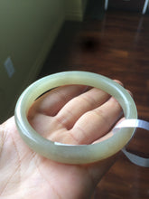 Load image into Gallery viewer, Sale! Certified 61mm 100% Natural light green/ yellow nephrite Hetian Jade bangle J36-1121
