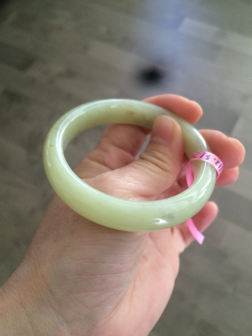Sale! 54.3 100% Natural yellow/brown super oily nephrite Hetian Jade bangle Y10