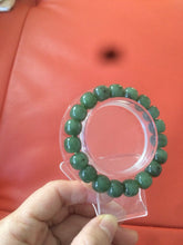 Load image into Gallery viewer, Sale! 100% natural vintage style dark green nephrite Hetian Jade bracelet (9.5x8.5mm) HB2
