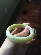 Load image into Gallery viewer, 58.3mm 100% Natural yellow/white lantian Jade (Xiu jade)(Serpentine) bangle J86-1
