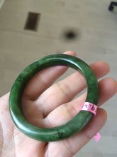 Load image into Gallery viewer, 50.8 mm 100% Natural dark green nephrite Hetian Jade (和田碧玉) bangle R11
