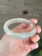 Load image into Gallery viewer, Certified Type A 100% Natural green/white Jadeite Jade bangle 57.4mm KS47-1617
