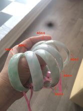 Load image into Gallery viewer, 52.2 mm Type A 100% Natural light green/brown Jadeite Jade bangle group AG4
